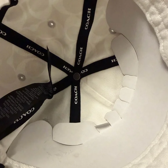 Coach Light Beige Monogram Hat - Picture 5 of 7